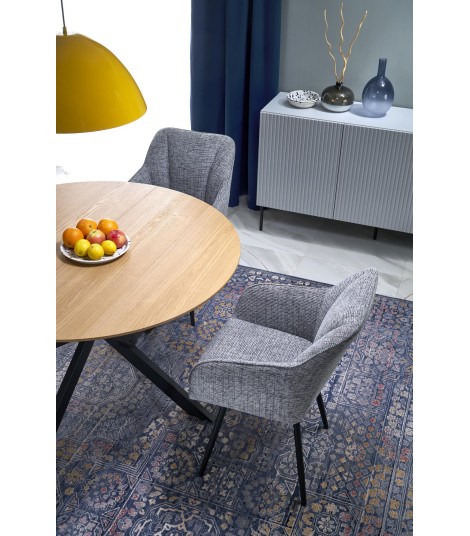 ACORD stół rozkładany, naturalny / czarny (2p1szt)