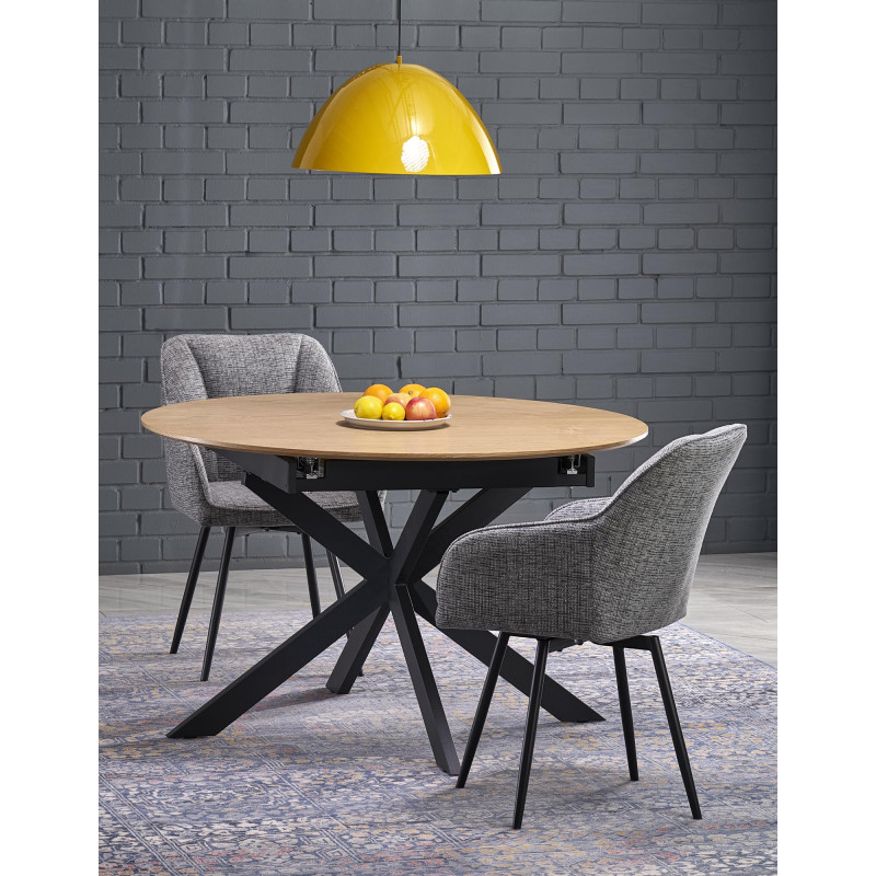 ACORD stół rozkładany, naturalny / czarny (2p1szt)