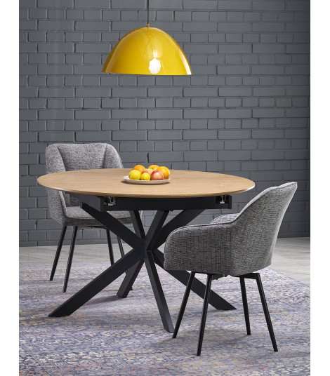 ACORD stół rozkładany, naturalny / czarny (2p1szt)