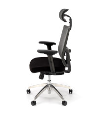 ADMIRAL fotel gabinetowy popielato / czarny