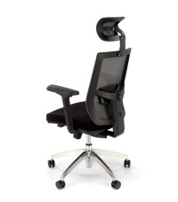 ADMIRAL fotel gabinetowy popielato / czarny