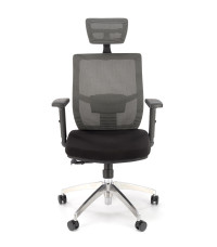 ADMIRAL fotel gabinetowy popielato / czarny