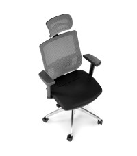 ADMIRAL fotel gabinetowy popielato / czarny