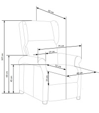 AGUSTIN 2 fotel wypoczynkowy beżowy (2p1szt)