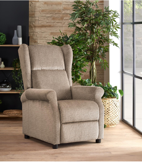 AGUSTIN M fotel rozkładany z funkcją masażu beżowy (1p1szt)