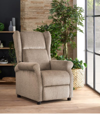 AGUSTIN M fotel rozkładany z funkcją masażu beżowy (1p1szt)