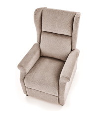 AGUSTIN M fotel rozkładany z funkcją masażu beżowy (1p1szt)