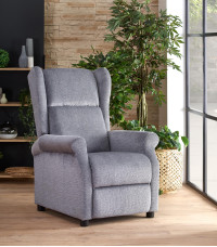 AGUSTIN M fotel rozkładany z funkcją masażu popielaty (1p1szt)