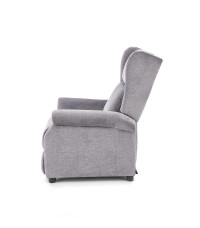 AGUSTIN M fotel rozkładany z funkcją masażu popielaty (1p1szt)