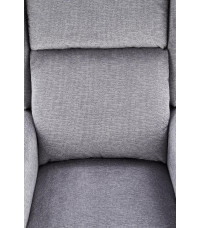 AGUSTIN M fotel rozkładany z funkcją masażu popielaty (1p1szt)