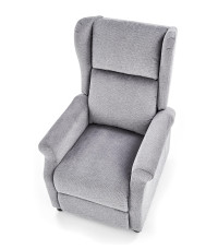 AGUSTIN M fotel rozkładany z funkcją masażu popielaty (1p1szt)