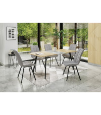 ALBON stół rozkładany dąb sonoma / popielaty (1p1szt)