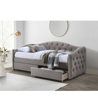 ALOHA łóżko z szufladami beżowy velvet (3p1szt)