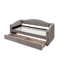 ALOHA łóżko z szufladami beżowy velvet (3p1szt)