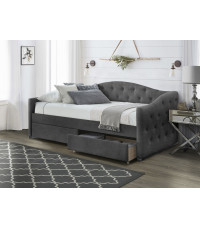 ALOHA łóżko z szufladami popielaty velvet (3p1szt)