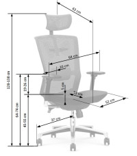 AMBASADOR fotel gabinetowy popielato / czarny
