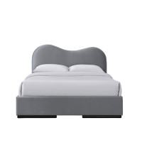 AMBER 160 łóżko z szufladami popiel velvet (3p1szt)