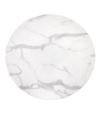 AMBROSIO stół okrągły, blat - szkło, noga - czarny (2p1szt)