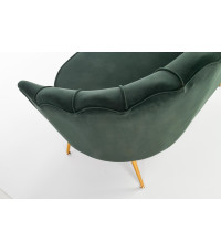 AMORINITO XL fotel wypoczynkowy ciemny zielony / złoty