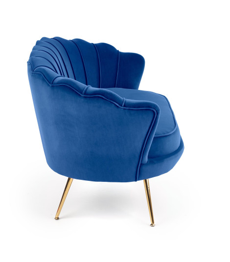 AMORINITO XL fotel wypoczynkowy granatowy / złoty