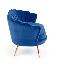 AMORINITO XL fotel wypoczynkowy granatowy / złoty