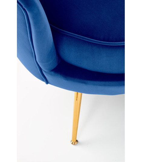 AMORINITO XL fotel wypoczynkowy granatowy / złoty