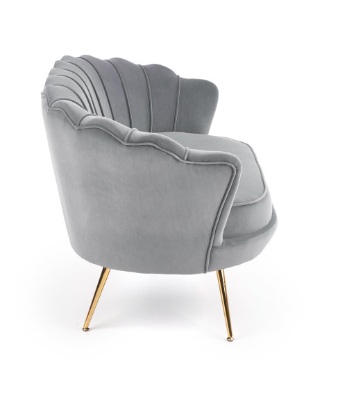 AMORINITO XL fotel wypoczynkowy popielaty / złoty