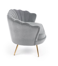 AMORINITO XL fotel wypoczynkowy popielaty / złoty