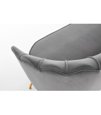 AMORINITO XL fotel wypoczynkowy popielaty / złoty