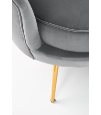 AMORINITO XL fotel wypoczynkowy popielaty / złoty