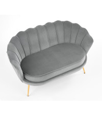 AMORINITO XL fotel wypoczynkowy popielaty / złoty