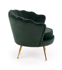 AMORINITO fotel wypoczynkowy ciemny zielony / złoty