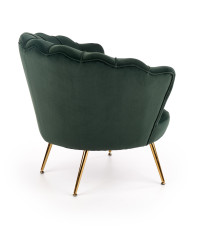 AMORINITO fotel wypoczynkowy ciemny zielony / złoty