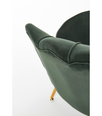 AMORINITO fotel wypoczynkowy ciemny zielony / złoty