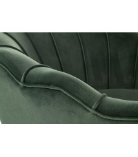 AMORINITO fotel wypoczynkowy ciemny zielony / złoty