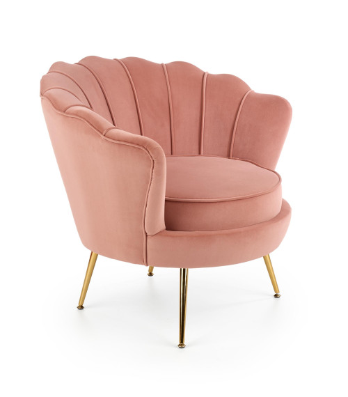 AMORINITO fotel wypoczynkowy jasny różowy / złoty