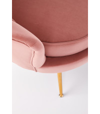 AMORINITO fotel wypoczynkowy jasny różowy / złoty
