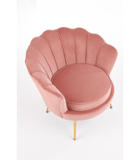 AMORINITO fotel wypoczynkowy jasny różowy / złoty