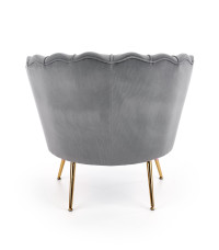 AMORINITO fotel wypoczynkowy popielaty / złoty