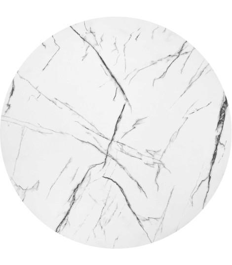 ANTICA ława blat - biały marmur, stelaż - czarny (2p1szt)