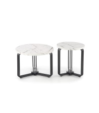 ANTICA M ława blat - biały marmur, stelaż - czarny (2p1szt)