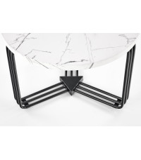 ANTICA M ława blat - biały marmur, stelaż - czarny (2p1szt)