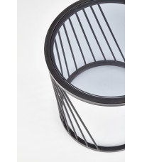 ANTILLA zestaw 2 ław czarny / dymiony (1p1szt)