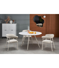 ARAMIS stół, blat - lastryko, nogi - biały (2p1szt)