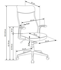 ARCTIC fotel pracowniczy popiel