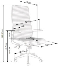 AREZZO fotel gabinetowy popielaty