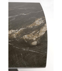 ARMANI stół rozkładany, czarny marmur / czarny (2p1szt)