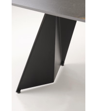 ARMANI stół rozkładany, czarny marmur / czarny (2p1szt)