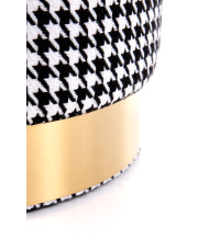 ARUNA pufa czarny/biały/złoty (1p1szt)