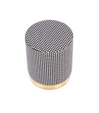 ARUNA pufa czarny/biały/złoty (1p1szt)